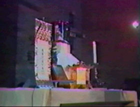 A photo of the Buddha statue placed above the altar